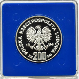 PRL, 200 złotych 1984, Zimowe Igrzyska XIV Olimpiady, Warszawa, UNC