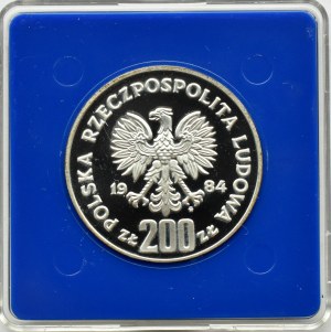 PRL, 200 zloty 1984, Winter Games of the XIV Olympiad, Warsaw, UNC