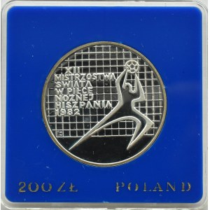 PRL, 200 złotych 1982, MŚ w piłce nożnej Hiszpania 82, Warszawa, UNC