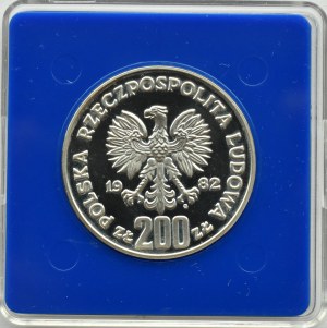 People's Republic of Poland, 200 gold 1982, Football World Cup Spain 82, Warsaw, UNC