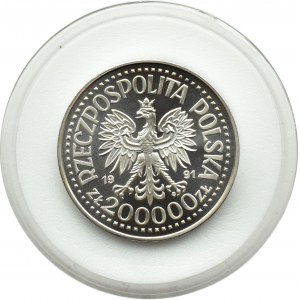 III RP, 200000 złotych 1991 próba, Jan Paweł II, UNC