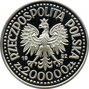 III RP, 200000 zloty 1992, Władysław Warneńczyk - half figure, Warsaw, UNC