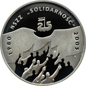 Third Republic, 10 zloty 2005, 25th anniversary of Solidarity, Warsaw, UNC
