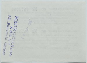 People's Republic of Poland, NBP Talon for exchange of 900 zloty for Romanian lei, RC series, 1987