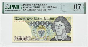 PRL, M. Kopernik, 1000 złotych 1982, seria EE, Warszawa, PMG 67 EPQ