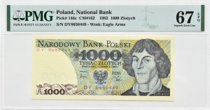 PRL, M. Copernicus, 1000 gold 1982, DY series, PMG 67 EPQ