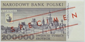 People's Republic of Poland, Warsaw, 200000 zloty 1989, series A, MODEL No 0519*, UNC