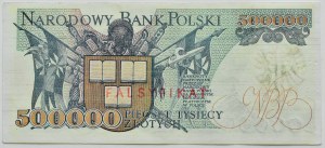 Third Republic, Henryk Sienkiewicz, 500,000 gold 1990, Z series, FALSE of the era