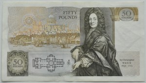 United Kingdom, Elizabeth II/Sir Ch. Tren, £50 (1981-1988) Somerset