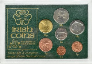 Ireland, set of circulation coins in case 1982-1988