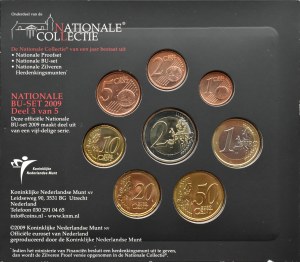 Netherlands, set of coins 1 cent - 2 euro 2009 in case