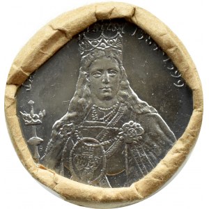 PRL, 100 złotych 1988, Jadwiga - zgrzewka - 5 rolek bankowych NBP