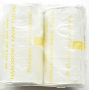 People's Republic of Poland, Wlkp. Uprising, 100 zloty 1988 - two NBP bank rolls, Warsaw