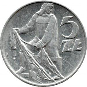 PRL, Fisherman, 5 zloty 1971, Warsaw