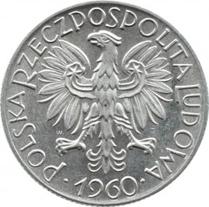 PRL, Fisherman, 5 zloty 1960, Warsaw