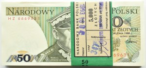 PRL, 50 zloty 1988, Warsaw, HZ series, PACZKA BANKOWA