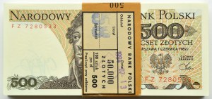PRL, 500 zloty 1982, Warsaw, FZ series, PACZKA BANKOWA