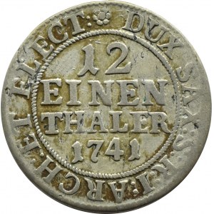 August III Sas, 1/12 talara (dwugrosz) 1741 FWôF, Drezno