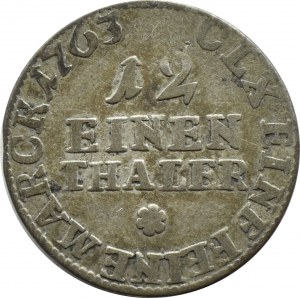 Augustus III Sas, 1/12 thaler (dwagrosh) 1763 EDC, Leipzig