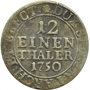 August III Sas, 1/12 talara (dwugrosz) 1750 FWôF, Drezno