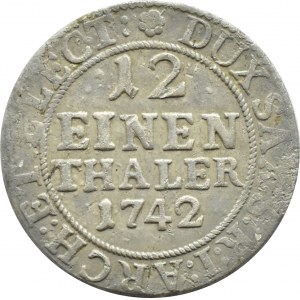 August III Sas, 1/12 talara (dwugrosz) 1742 FWôF, Drezno
