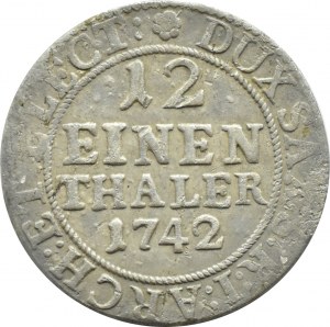 August III Sas, 1/12 of a thaler (dwagrosh) 1742 FWôF, Dresden