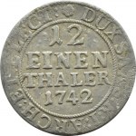 August III Sas, 1/12 talara (dwugrosz) 1742 FWôF, Drezno