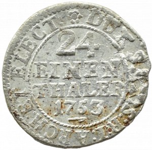 August III Saxon, 1/24 thaler (penny) 1753 FWôF, Dresden