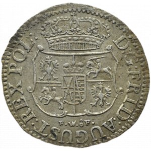 August III Sas, 1/24 talara (grosz) 1751 FWôF, Drezno, PIĘKNY
