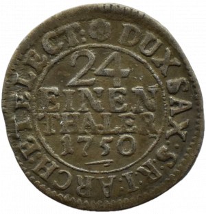 August III Saxon, 1/24 thaler (penny) 1750 FWôF, Dresden