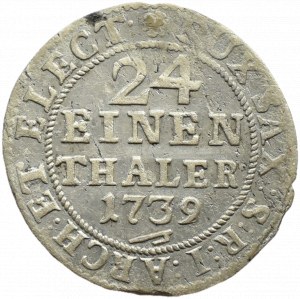August III Saxon, 1/24 thaler (penny) 1739 FWôF, Dresden, VERY RARE