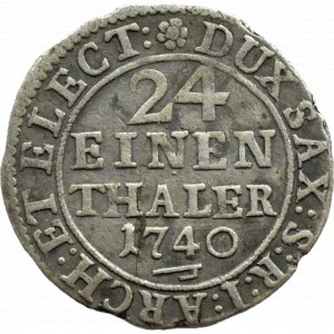August III Sas, 1/24 talara (grosz) 1740 FWôF, Drezno, BARDZO RZADKIE