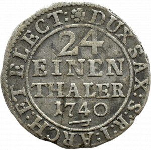 August III Saxon, 1/24 thaler (penny) 1740 FWôF, Dresden, VERY RARE