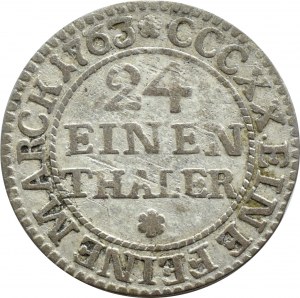 August III Saxon, 1/24 thaler (penny) 1763 FWôF, Dresden