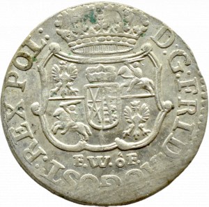 August III Saxon, 1/24 thaler (penny) 1756 FWôF, Dresden, BEAUTIFUL