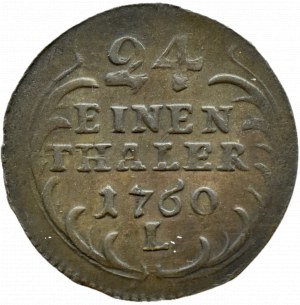 August III Saxon, 1/24 thaler (penny) 1760 L LDC, Leipzig