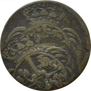August III Saxon, 1/24 thaler (penny) 176?, Leipzig EFFECTIVE DESTRUCTION