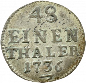 August III Sas, 1/48 thaler 1736 (half-penny) FWôF, Dresden