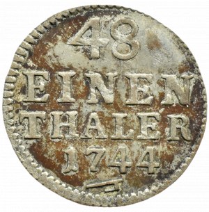 August III Sas, 1/48 thaler 1744 (half-penny) FWôF, Dresden
