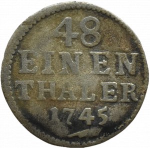 August III Sas, 1/48 thaler 1745 (half-penny) FWôF, Dresden