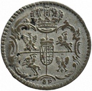 August III Sas, 3 haler 1763 -F, Grünthal, RARE