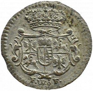 Augustus III Sas, 3 haler 1744 FWôF, Dresden, BEAUTIFUL