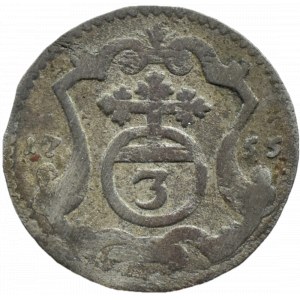 August III Sas, 3 halerze 1755 FWôF, Drezno
