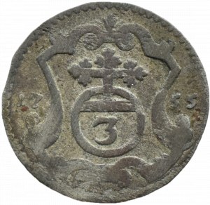 Augustus III Sas, 3 halberds 1755 FWôF, Dresden