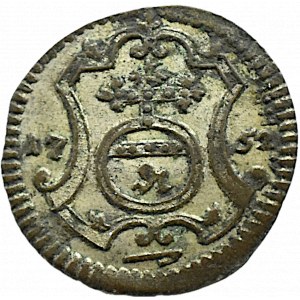 August III Sas, halerz 1752 FWóF, Drezno