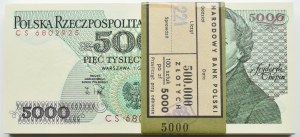PRL, 5000 zloty 1988, Warsaw, CS series, BANK PACKAGE RARE!