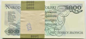 PRL, 5000 zloty 1988, Warsaw, CS series, BANK PACKAGE RARE!