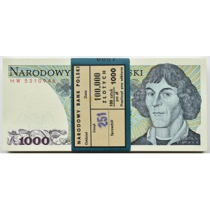 PRL, 1000 złotych 1982, Warszawa, seria HW, PACZKA BANKOWA