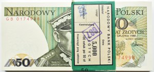 PRL, 50 zloty 1988, Warsaw, GB series, PACZKA BANKOWA, FIRST SERIES OF THE YEAR