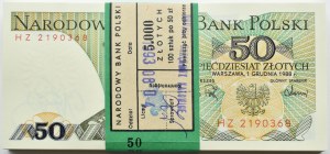 PRL, 50 zloty 1988, Warsaw, HZ series, PACZKA BANKOWA